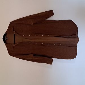 Brown Oversized Corduroy Button Down